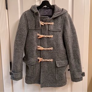 MUJI wool blend coat in gray duffle coat